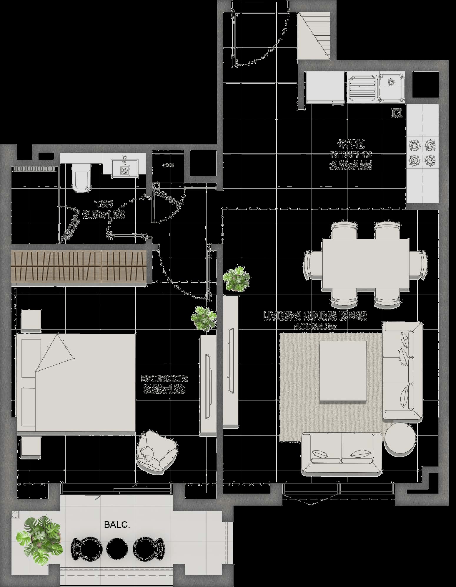 1 Bedroom Type C