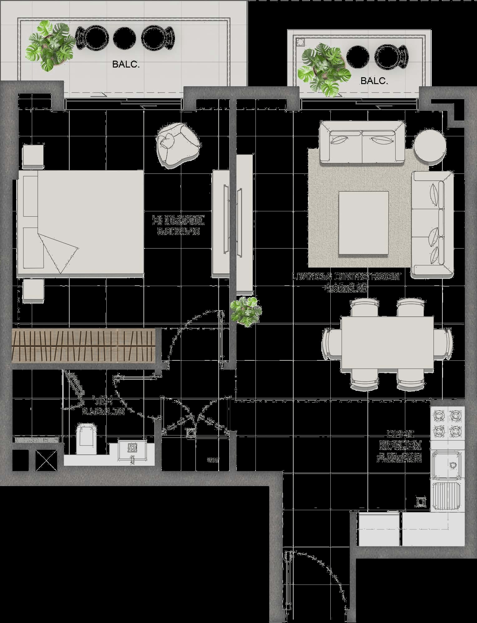 1 Bedroom Type B