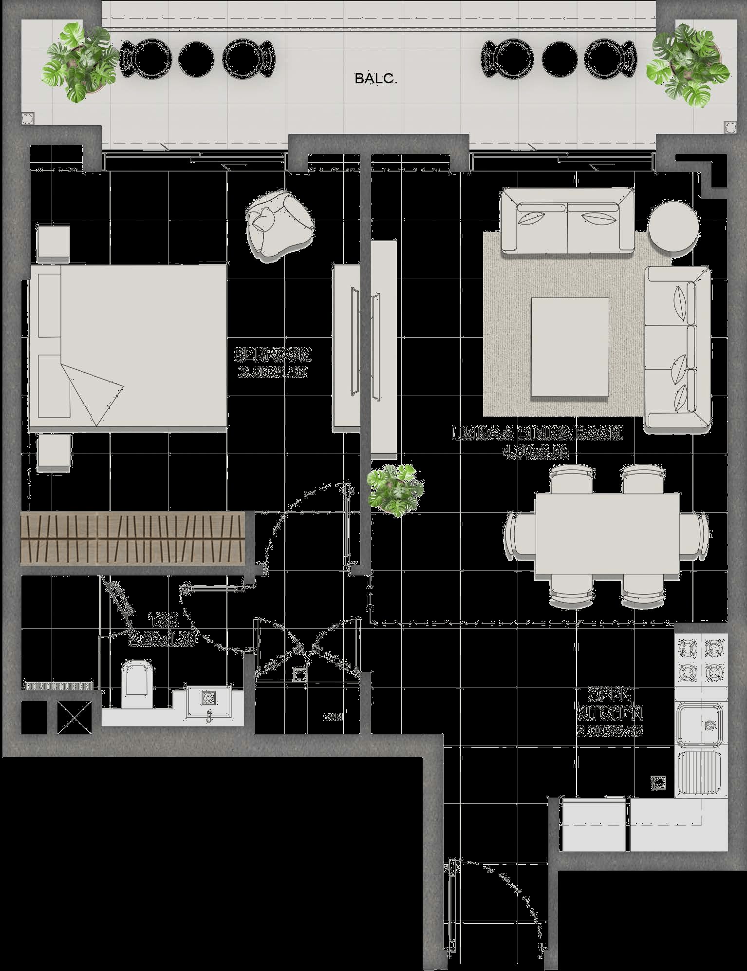 1 Bedroom Type F