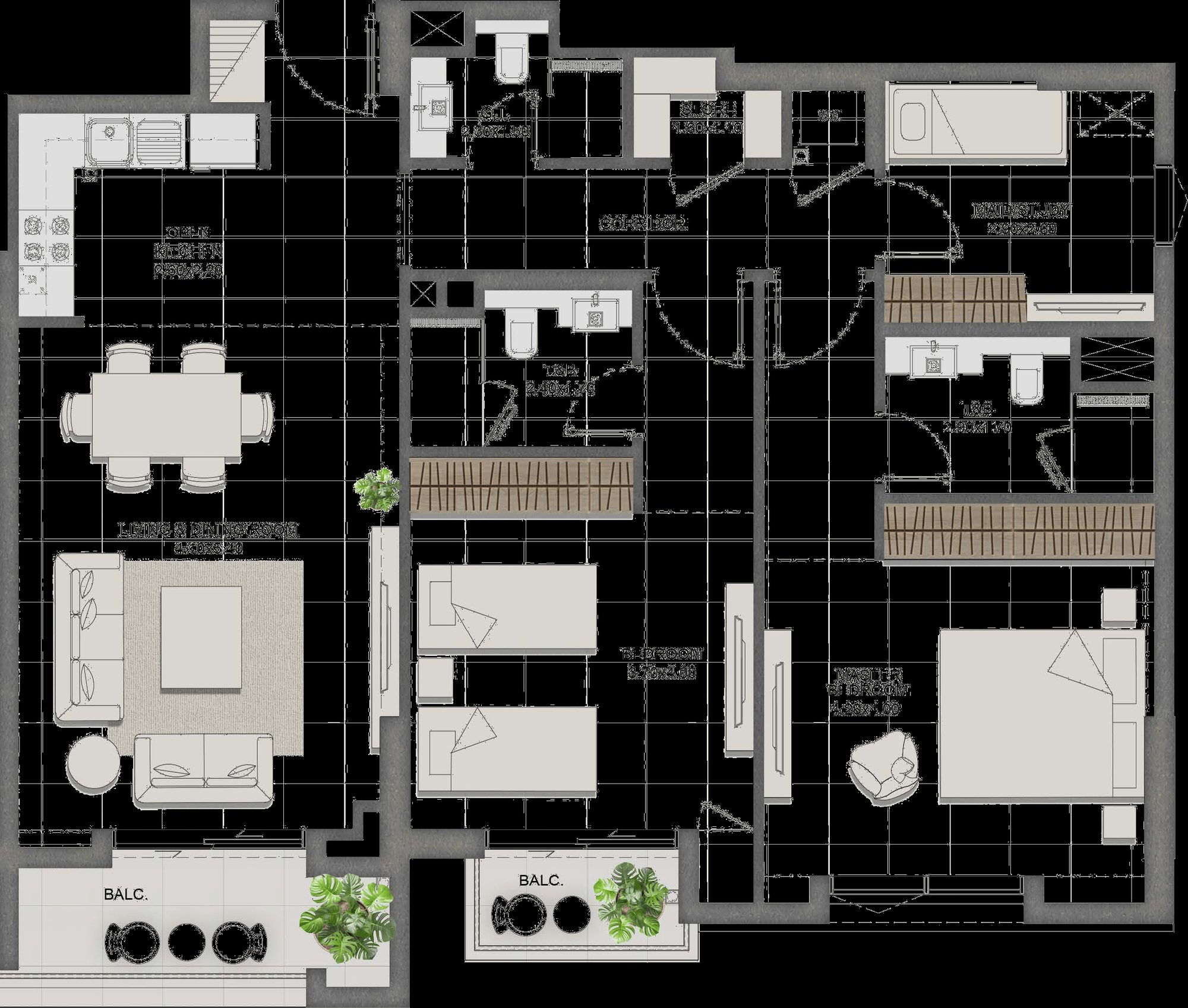 2BR + Study Type A
