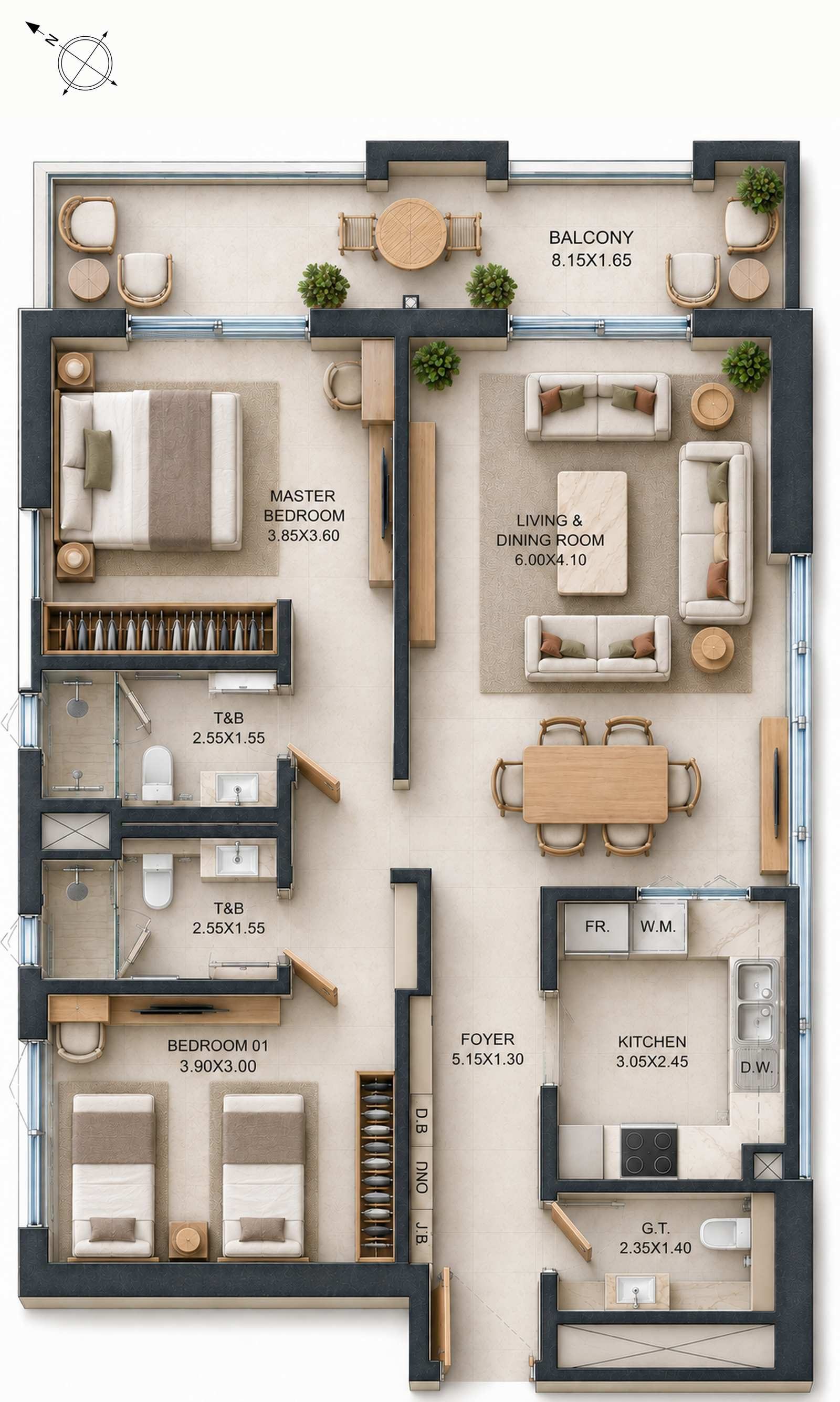 2 Bedroom A-004
