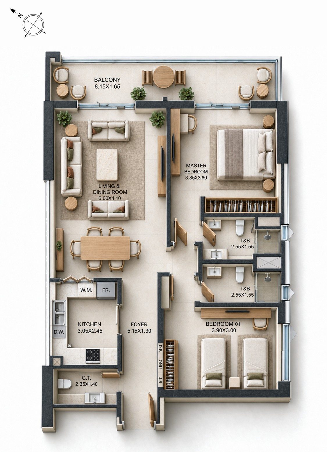 2 Bedroom A-007