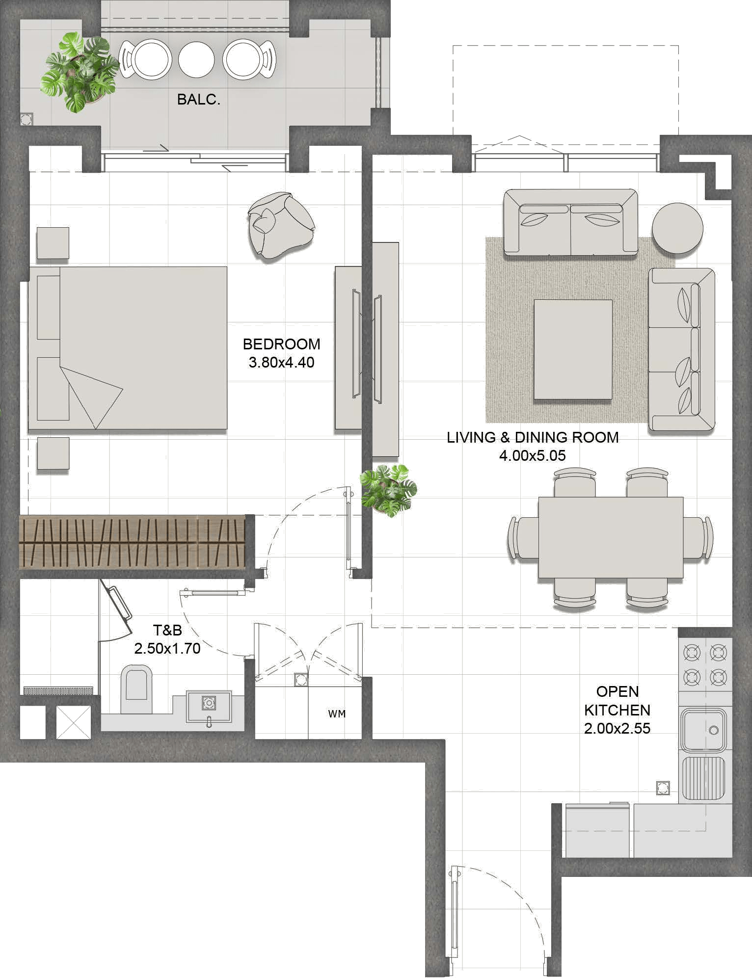 Unit 107 layout