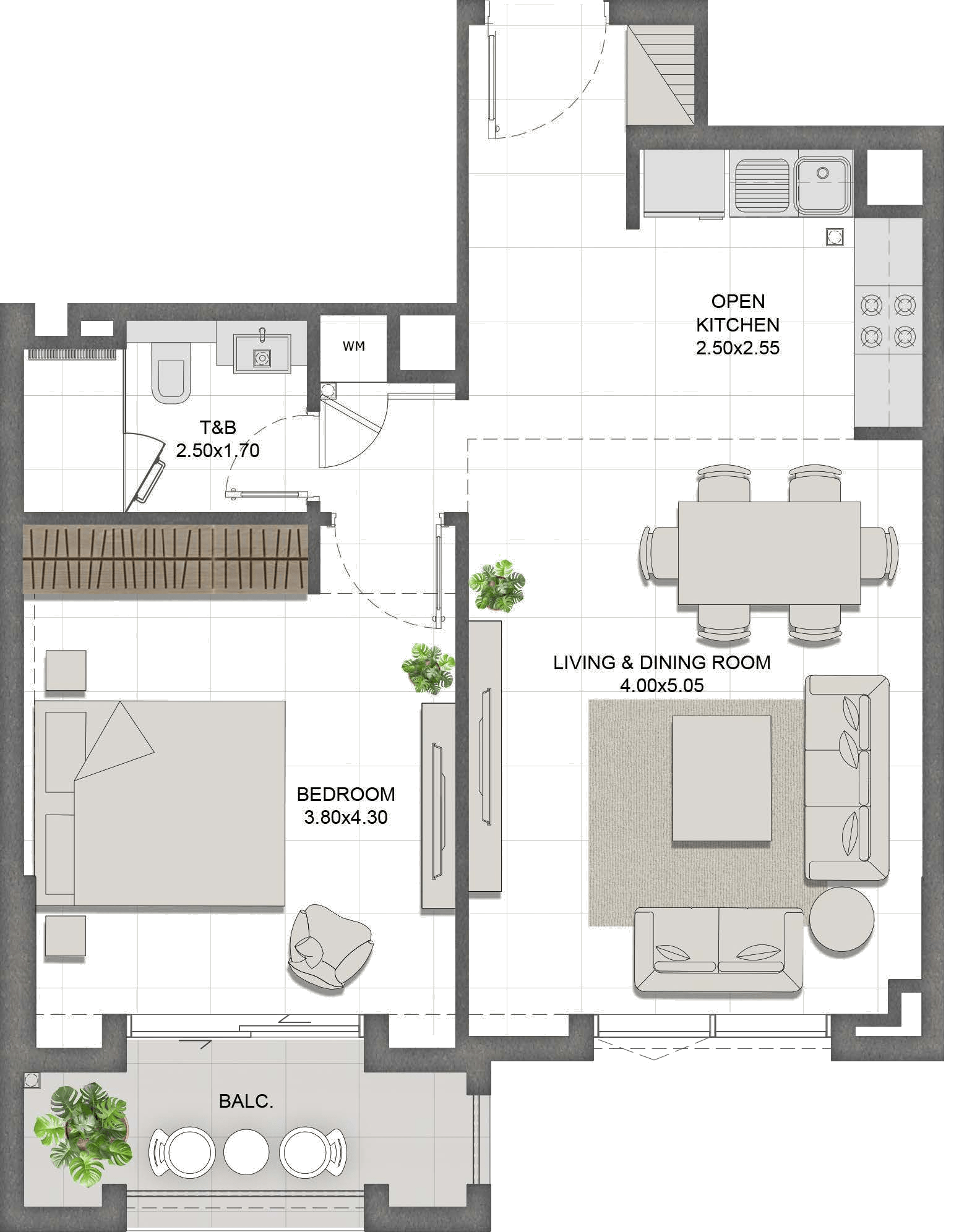Unit 208 layout