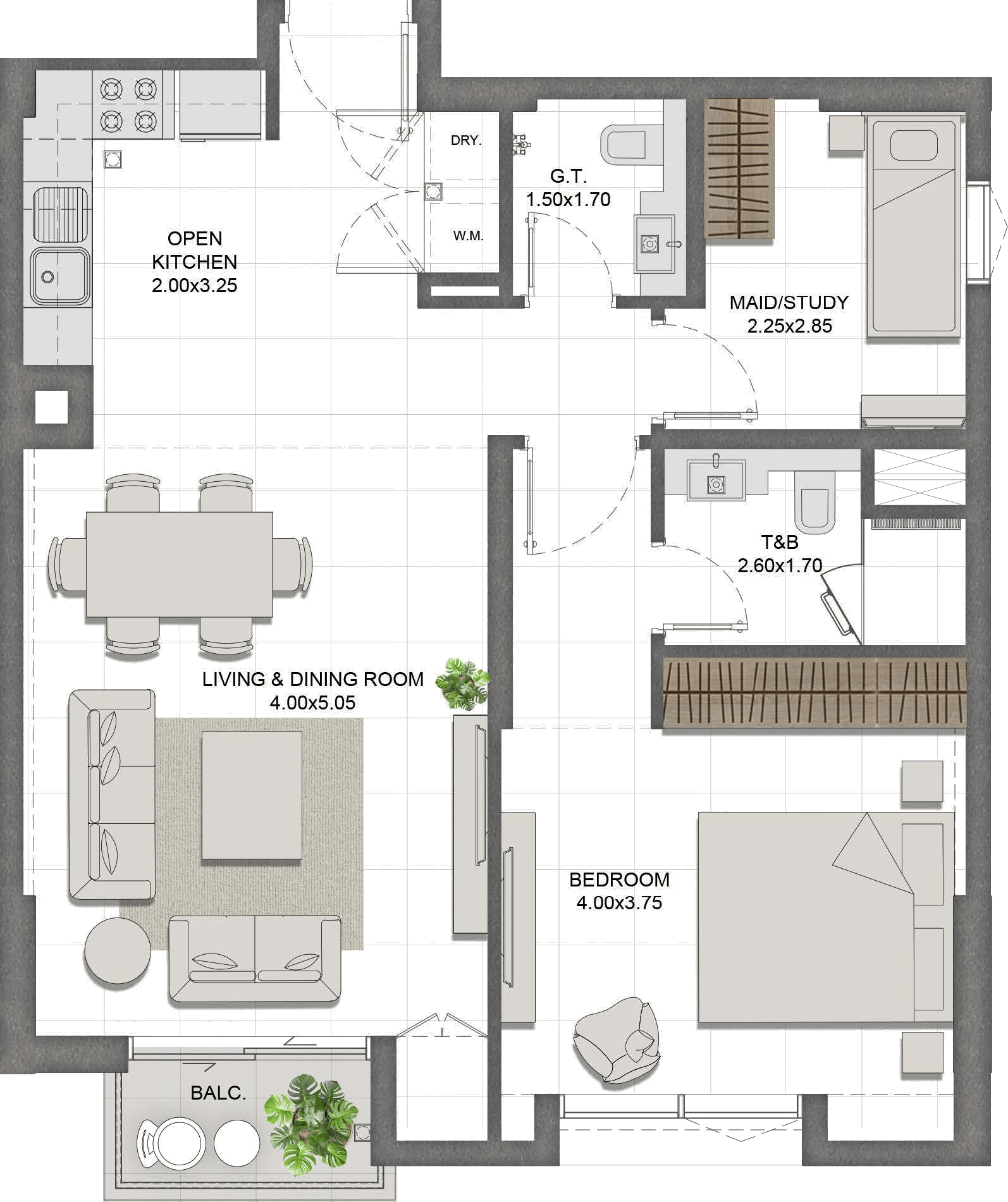 Unit 210 layout
