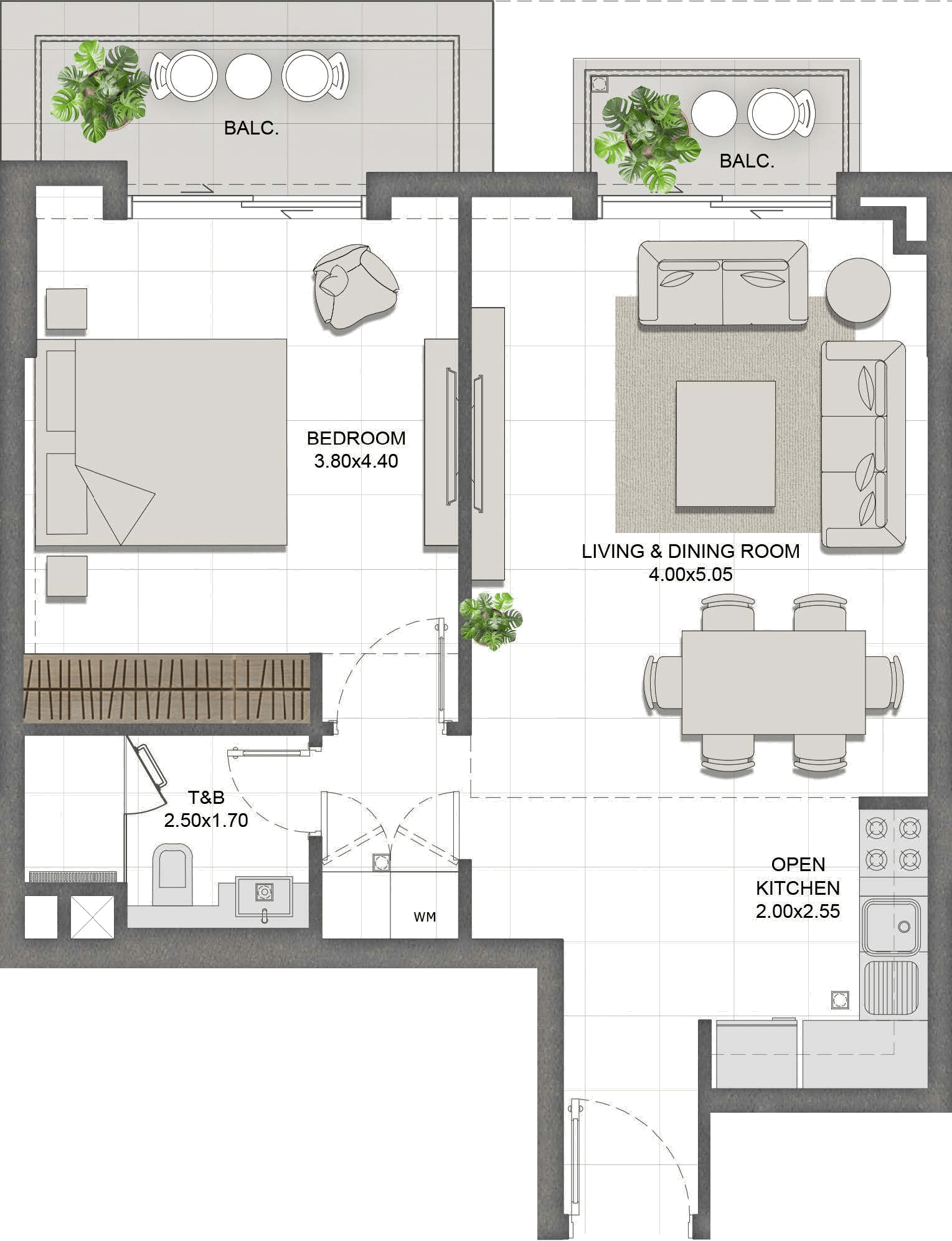 Unit 307 layout